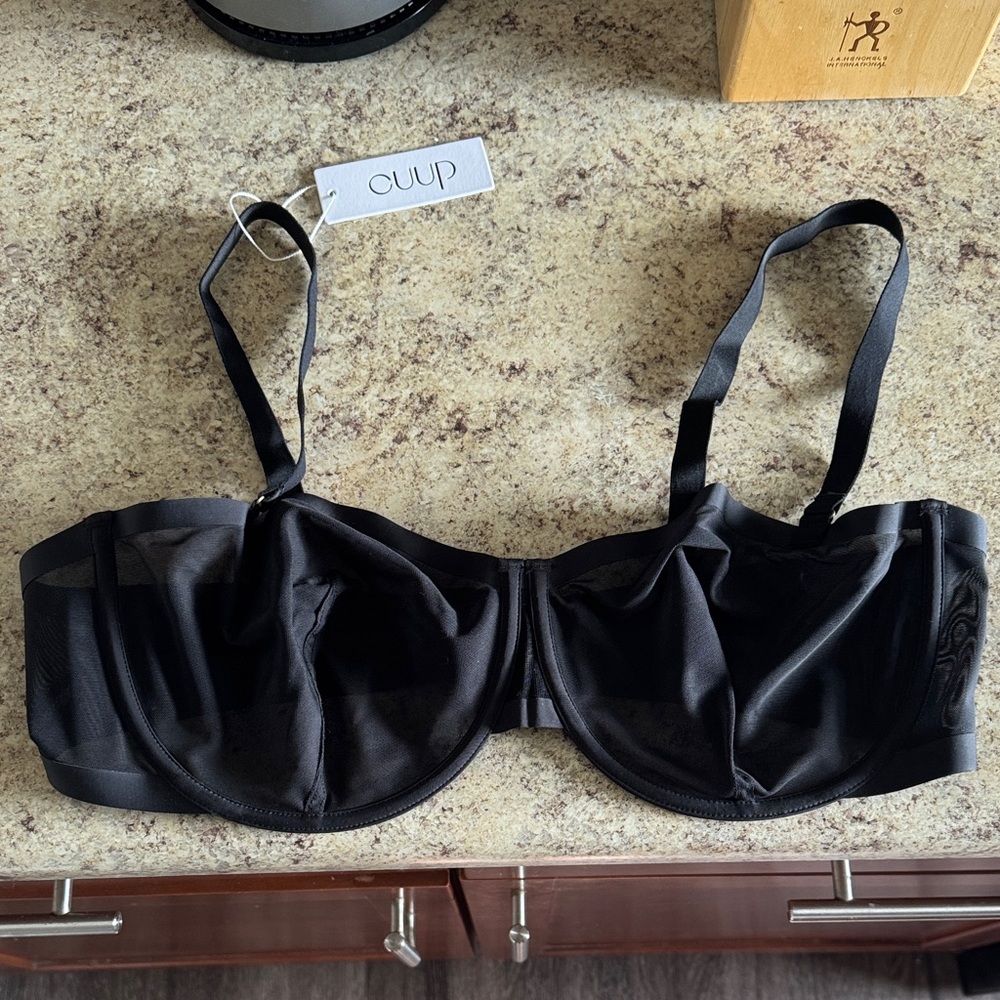 CUUP Elegant Black Mesh Bra